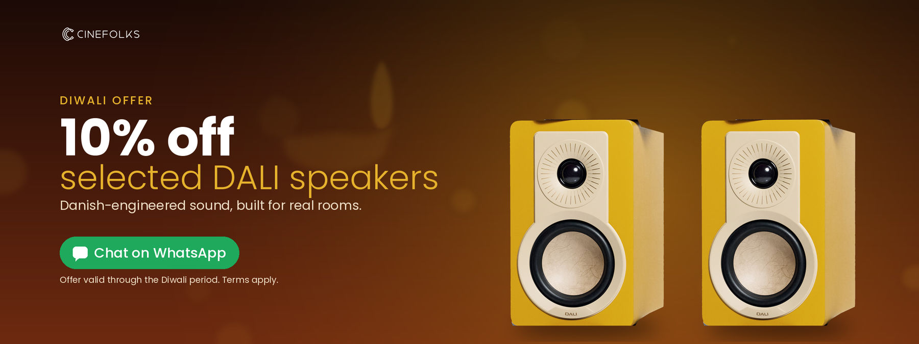 Diwali offer: 10% off selected DALI speakers at Cinefolks